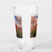 Saguaro Cactus Superstition Mountain Sunset Clouds Glas (Rechts)