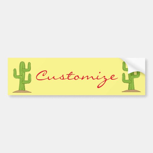 Saguaro Cactus Thunder_Cove Bumpersticker (Voorkant)