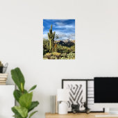 Saguaro Cactus Winter Arizona Poster (Thuiskantoor)
