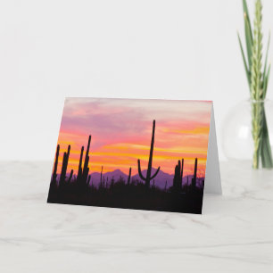 Saguaro Cactusbos bij zonsondergang Kaart