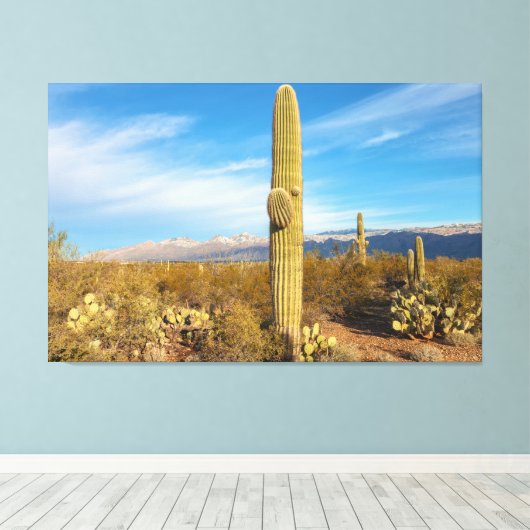 Saguaro Canvas Afdruk (Insitu (Houten vloer))