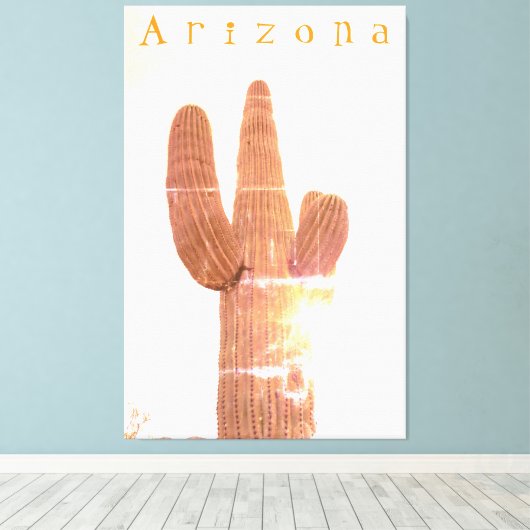 Saguaro Canvas Afdruk (Insitu (Houten vloer))