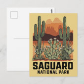 Saguaro Nationaal Park Cactus Briefkaart (Voorkant / Achterkant)