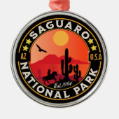 Saguaro National Park Arizona U.S. Metalen Ornament (Voorkant)