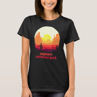 Saguaro National Park Desert Illustration Vintage T-shirt