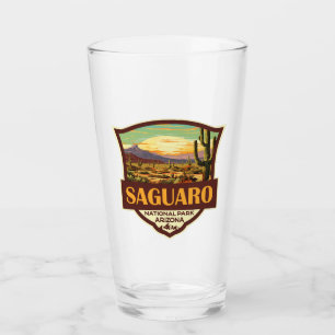Saguaro National Park Illustratie Retro Glas