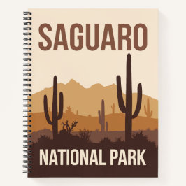 Saguaro National Park Minimal Travel Art Notitieboek