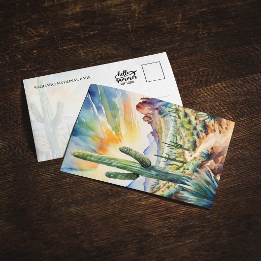 Saguaro National Park Waterverf Briefkaart
