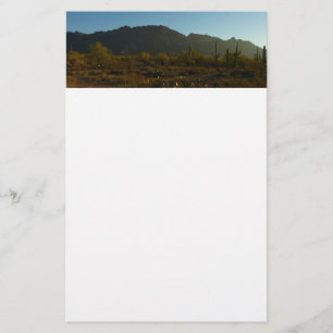 Saguaro Sunrise in het Nationaal Park Saguaro Briefpapier