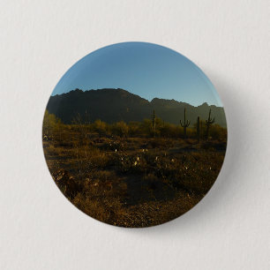 Saguaro Sunrise in het Nationaal Park Saguaro Ronde Button 5,7 Cm