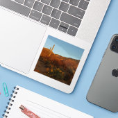 Saguaro Sunset I Arizona Desert Landscape Sticker (Laptop met iPhone)