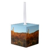 Saguaro Sunset I Arizona Kubus Ornament (Achter hoekig)