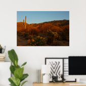 Saguaro Sunset I Arizona Poster (Thuiskantoor)