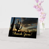 Saguaro Sunset II Arizona Carte de remerciements (Orchidée)