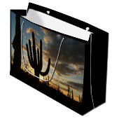Saguaro Sunset II Arizona Groot Cadeauzakje (Voorkant Gekanteld)