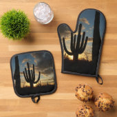 Saguaro Sunset II Arizona Ovenwant & Pannenlap Set (Top down)