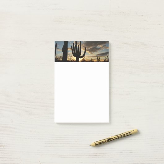 Saguaro Sunset II Arizona Post-it® Notes (Op bureau)