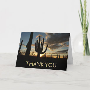 Saguaro Sunset II Arizona Woestijn Landschap Bedankkaart