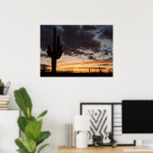 Saguaro Sunset III Arizona Poster (Thuiskantoor)