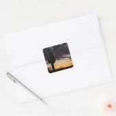 Saguaro Sunset III Arizona Vierkante Sticker (Envelop)