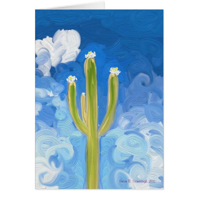 Saguaro vert, ciel bleu (Devant)