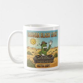 Sahara Black Light DJ Cactus Cartoon  Koffiemok