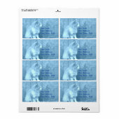 Sahara bleu (chat) Étiquette de adresse (Feuille entière)