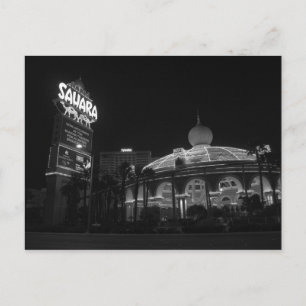 Sahara Las Vegas in zwart-wit Briefkaart