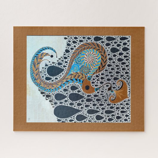 Sahara Parels Tribal Exotische Peacock Legpuzzel (Horizontaal)