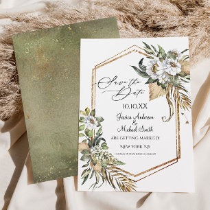 Sahara Savanna Floral Sauvez la date Invitation