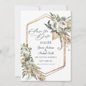 Sahara Savanna Floral Sauvez la date Invitation (Devant)