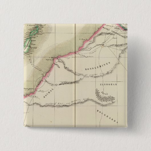 Sahara woestijn, Afrika 6 Vierkante Button 5,1 Cm (Voorkant)