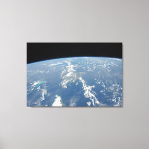 Saharaans stof waait westwaarts de Atlantische Oce Canvas Afdruk