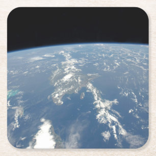 Saharaans stof waait westwaarts de Atlantische Oce Vierkante Kartonnen Onderzetter