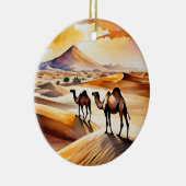 saharawoestijn-Waterverf Keramisch Ornament (Rechts)