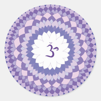 Sahasrara chakra mandala ronde sticker