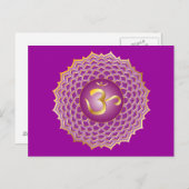 Sahasrara of kroonchakra Briefkaart (Voorkant / Achterkant)