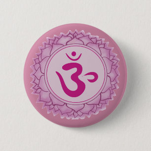 Sahasrara of kroonchakra Ronde Badge Button 5,7 Cm