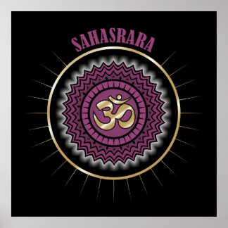 Sahasrara Paars Crown Chakra Poster