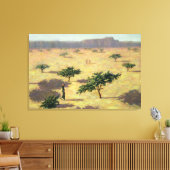 Sahelian Landscape Mali 1991 Canvas Afdruk (Insitu (Woonkamer))