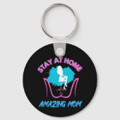 Sahm Blijf thuis Gepensioneerd Moeder Roze Dames S Sleutelhanger (Voorkant)