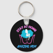 Sahm Blijf thuis Gepensioneerd Moeder Roze Dames S Sleutelhanger (Achterkant)