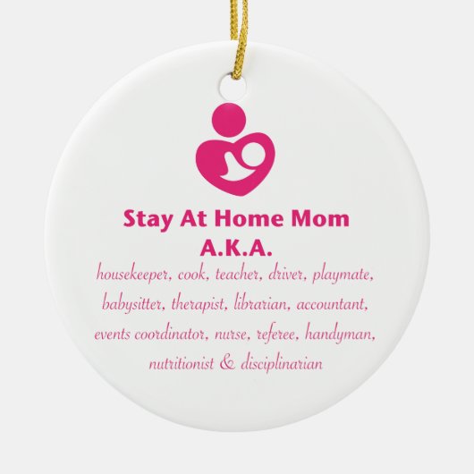 SAHM Heart Keramisch Ornament (Voorkant)