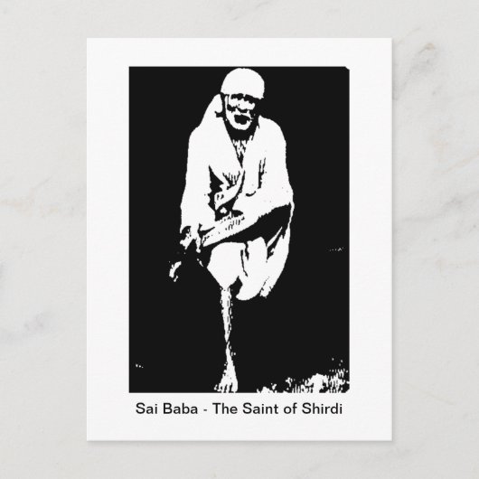 Sai Baba Saint-of-Shirdi-Briefkaart Briefkaart (Voorkant)