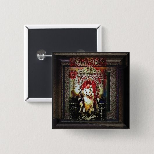 Sai Baba Vierkante Button 5,1 Cm (Voorkant /achterkant)