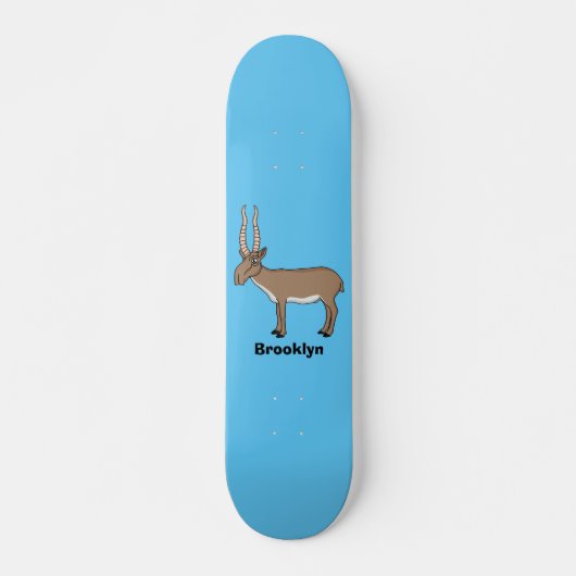 Saiga antelope cartoon skateboard (Voorkant)