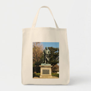 Saigo Takamori (de laatste Samurai) & Dog Statue Tote Bag