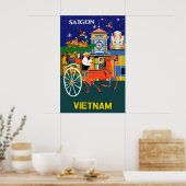 Saïgon, affiche de voyage au Vietnam (Cuisine)