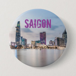Saigon (Ho Chi Minh City) HCMC Vietnam souvenir Ronde Button 7,6 Cm