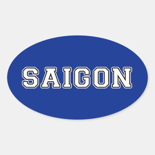 Saigon Ovale Sticker (Voorkant)